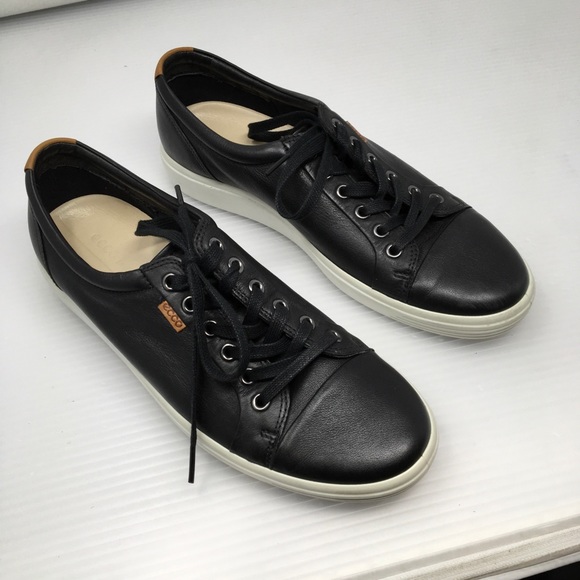 Ecco Shoes | Mens Soft 7 Black Sneakers | Poshmark ECCO SCINAPSE HIGH Top Sneaker Men's Size 9 9.5 Gray